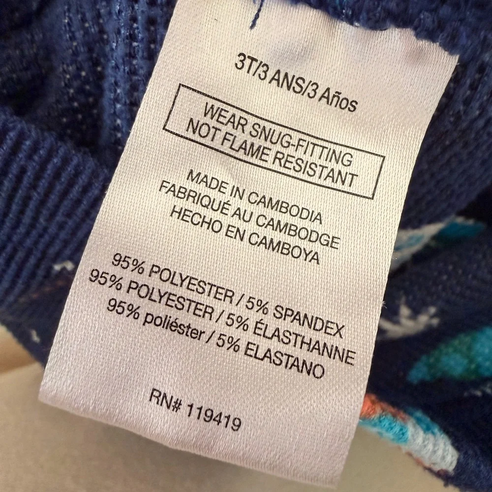 Toddler Navy Space Rocket Pajama Set - Long Sleeve & Pants - Picture 4 of 4